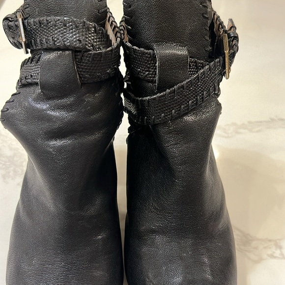 House of Harlow 1960 black leather open toe booties - Picture 7 of 14